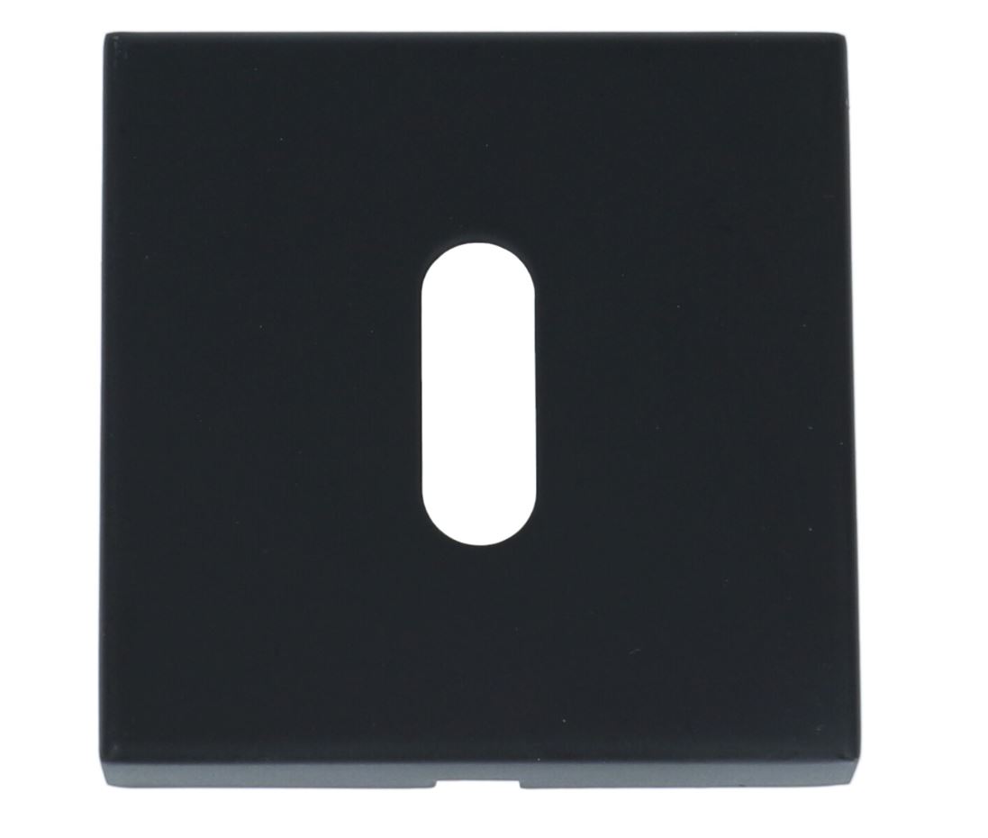 Sleutelplaatje Vierkant 53x53x10 mat zwart