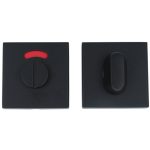 WC-sluiting Vierkant 53x53x10 mm mat zwart