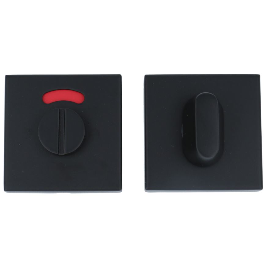 WC-sluiting Vierkant 53x53x10 mm mat zwart