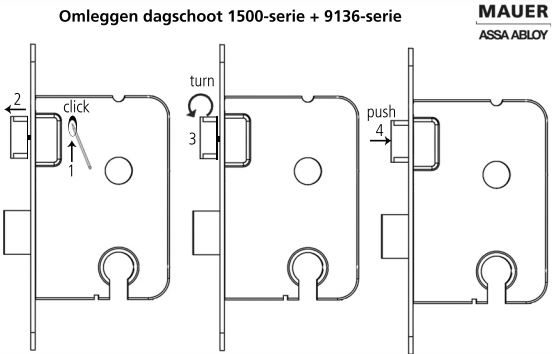 Mauer 9136 Veiligheidsslot PC55 SKG2 Afgeronde voorplaat - Afbeelding 3