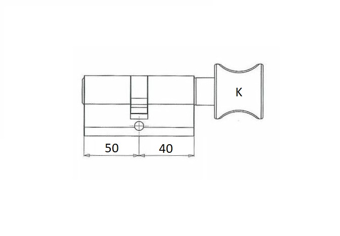 Knopcilinder 40/50 Iseo F6 Extra S SKG3 - Afbeelding 3