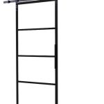 DIY-schuifdeur Cubo zwart incl. transparant glas 2350 mm + zwart ophangsysteem Basic