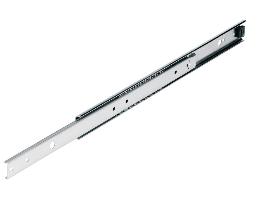 Paar ladegeleiders enkel uittrekbaar rvs 35 cm