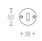 Sleutelplaatje PIET BOON PBN50IZ PVD mat zwart - Afbeelding 2