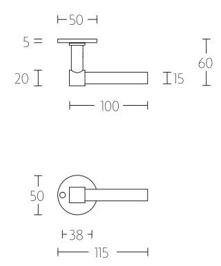 Deurklink PIET BOON PBL15/50 PVD mat zwart - Afbeelding 2