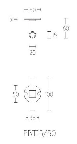 Deurklink PIET BOON PBT15/50 PVD mat zwart - Afbeelding 2