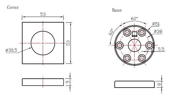 Deurklink Basis Wig op vierkant rozet rvs/zwart - Afbeelding 3