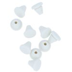 10 Aanslagdopjes voor deurkozijnen 11X1X6X1,7 Vlak Wit