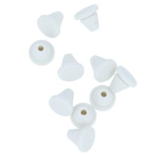 10 Aanslagdopjes voor deurkozijnen 11X1X6X1,7 Vlak Wit