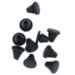 10 Aanslagdopjes voor deurkozijnen 11X1X6X1,7 Vlak zwart