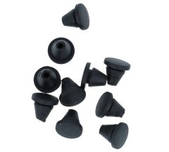 10 Aanslagdopjes voor deurkozijnen 11X1X6X1,7 Vlak zwart