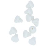 10 Aanslagdopjes voor deurkozijnen 11X1X6X3,5 Vlak Wit