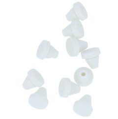 10 Aanslagdopjes voor deurkozijnen 11X1X6X3,5 Vlak Wit