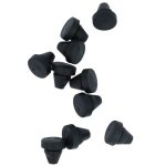 10 Aanslagdopjes voor deurkozijnen 11X1X6X3,5 Vlak zwart