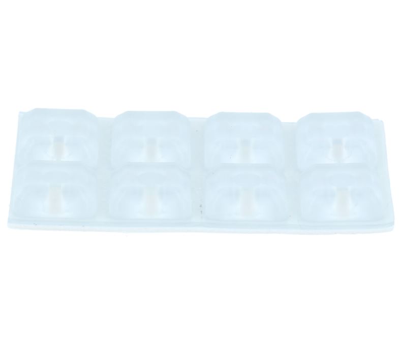 8 Zelfklevende Voetjes PU Transparant 18 X 18 X 7,5 mm