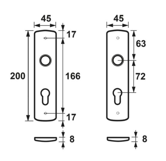 AXA Curve Klik Schild PC72 Aluminium zwart - Afbeelding 2