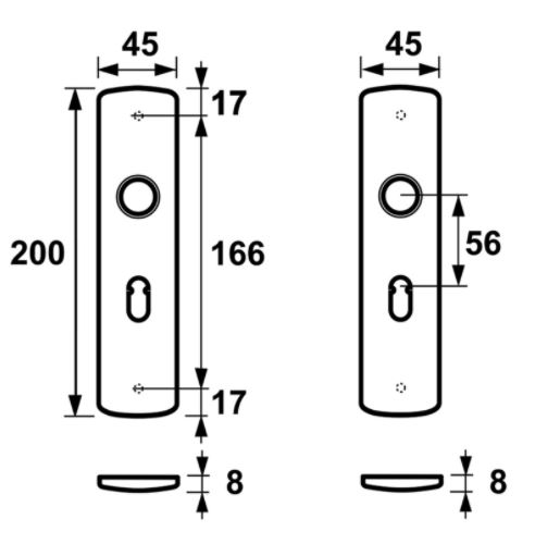 AXA Curve Klik Schild SL56 Aluminium zwart - Afbeelding 2