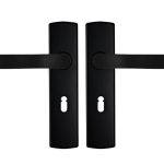 AXA Curve Klik Schild SL56 Met Deurklink Blok Aluminium zwart