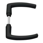 AXA Deurklink Blok Zwaar Aluminium zwart