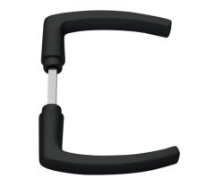 AXA Deurklink Blok Zwaar Aluminium zwart