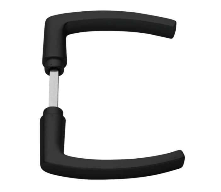 AXA Deurklink Blok Zwaar Aluminium zwart