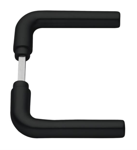 AXA Deurklink L Aluminium zwart