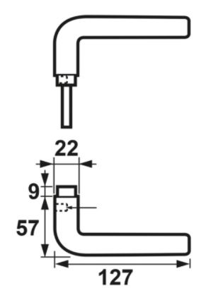 AXA Deurklink L Aluminium zwart - Afbeelding 2