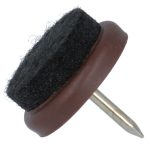 Glijnagel Bruin met Hard Gestijfd Wolvilt 20 mm