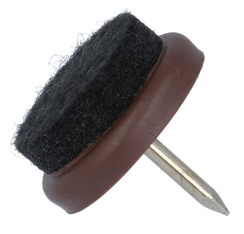 Glijnagel Bruin met Hard Gestijfd Wolvilt 20 mm