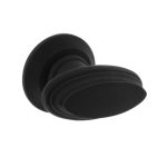 Intersteel knopkruk met freesrand en ronde rozet beukenhout zwart