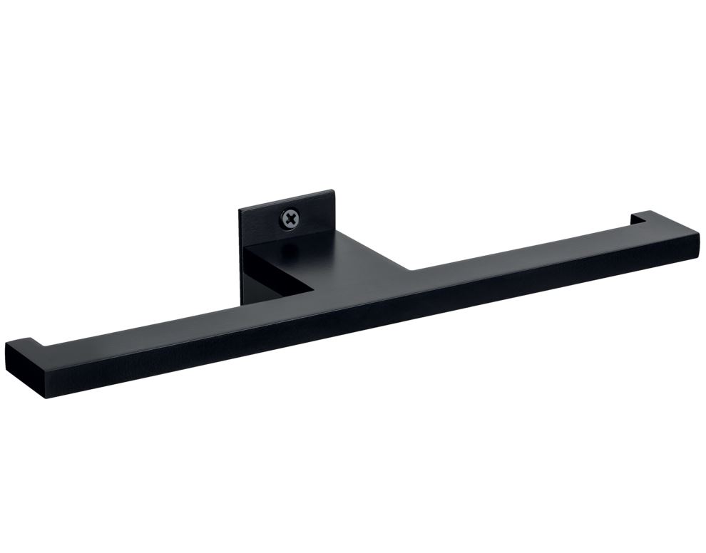 WC-rolhouder dubbel SLIM Aluminium zwart