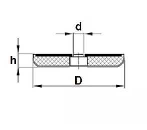 Teflon Glijder 38 mm met Boring 5 mm - Afbeelding 2