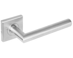 Intersteel deurklink Jura op vierkant dubbel geveerde rozet rvs