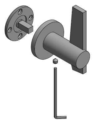 Voordeurknop Vast TENSE BB200VB Links brons - Afbeelding 3
