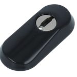 Veiligheid-Schuifrozet + kerntrekbeveiliging Ovaal 80x35x12mm zwart