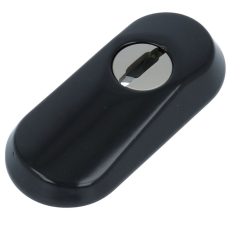 Veiligheid-Schuifrozet + kerntrekbeveiliging Ovaal 80x35x12mm zwart