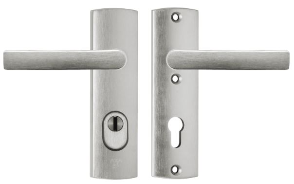 Axa Curve Plus rvs-Look PC72 Kortschild Veiligheidsbeslag met kerntrekbeveiliging SKG3