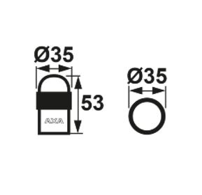 AXA Deurstopper FS35T rvs Geborsteld - Afbeelding 2