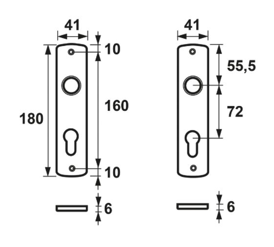 AXA Schilden Curve PC72 Aluminium zwart - Afbeelding 2
