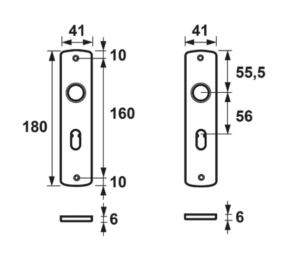 AXA Schilden Curve SL56 Aluminium zwart - Afbeelding 2