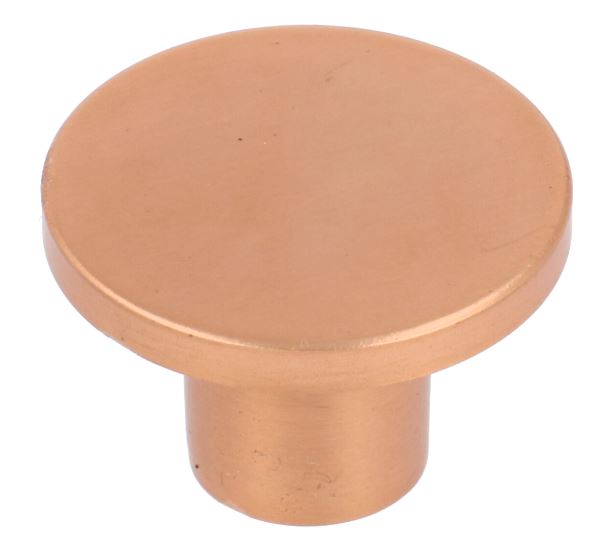 Knop zamak 26 mm rood koper