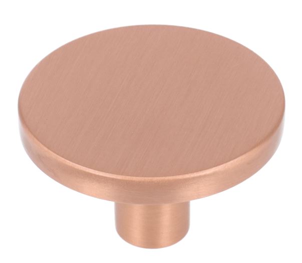 Knop zamak 41 mm rood koper