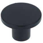 Knop zamak 26 mm zwart