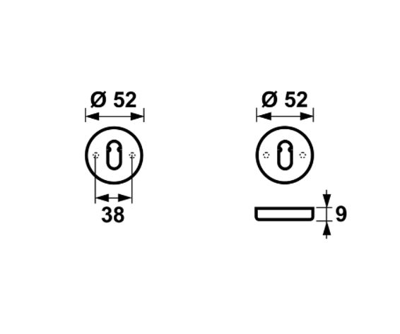 AXA Rozet sleutelgat aluminium zwart - Afbeelding 2