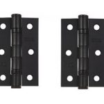 Kogellagerscharnier Vaste pen 75x50x2 mm rechte hoek zwart