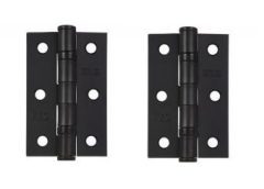 Kogellagerscharnier Vaste pen 75x50x2 mm rechte hoek zwart