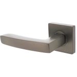 Intersteel enkele deurklink links Hera op vierkant rozet antraciet grijs