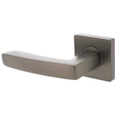 Intersteel enkele deurklink links Hera op vierkant rozet antraciet grijs