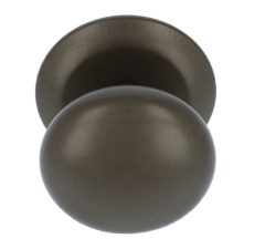 Voordeurknop BASIC LB65V Vast op Rozet Donker brons