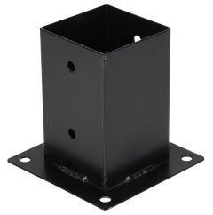 Starx Paalhouder op plaat 92x92 mm zwart